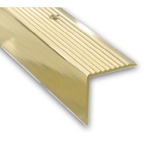 Gold Anodised Aluminium Step Edging Strip 45mm x 23mm x 2m